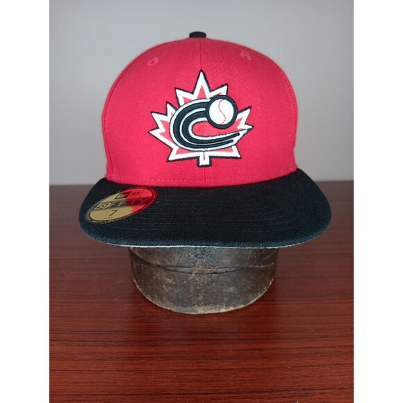 New Era 59Fifty Canada 2017 World Baseball Classic Fitted Cap Hat Size 7 Red EUC - Picture 1 of 8